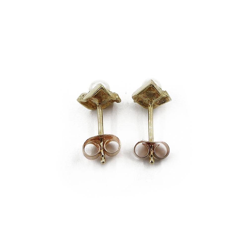 Kultaiset helmikorvakorut 3.5mm tappi Tammen koru Oy #2