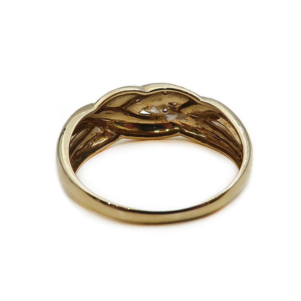 kultainen timanttisormus 17mm 0,015ct #1
