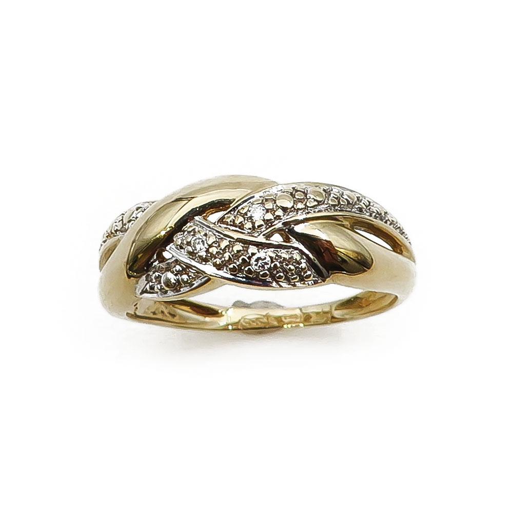 kultainen timanttisormus 17mm 0,015ct #2