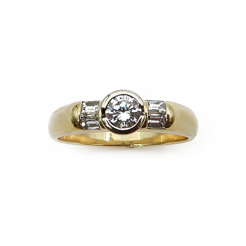 18K briljantti timanttisormus 17mm 0,45ct #1