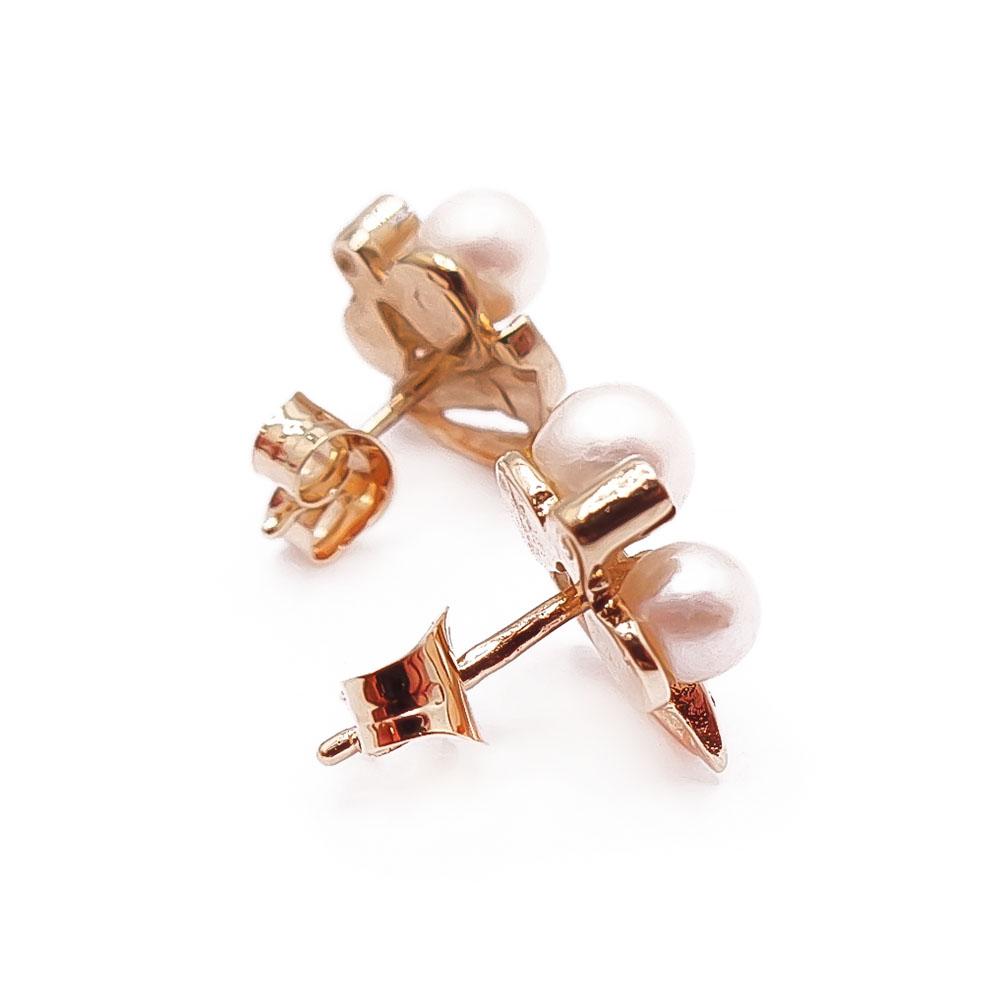 Kultaiset helmikorvakorut tim.0,01ct #1