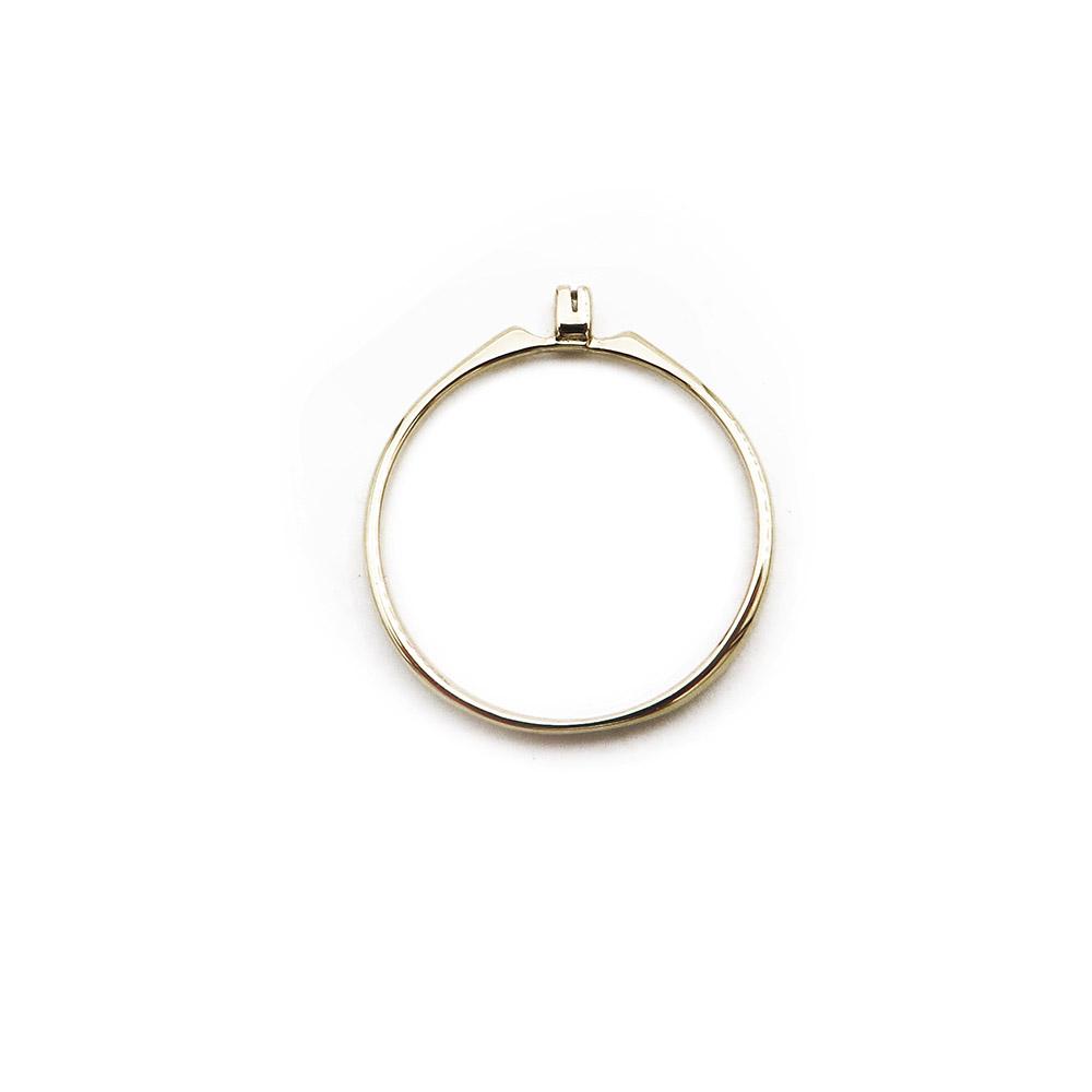 Kultainen sormus kirkas kivi 15.5mm #1
