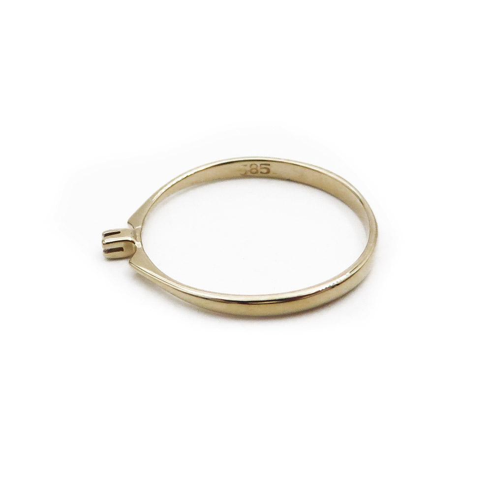 Kultainen sormus kirkas kivi 15.5mm #3