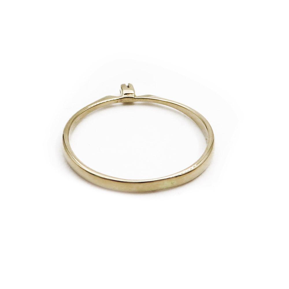 Kultainen sormus kirkas kivi 15.5mm #4