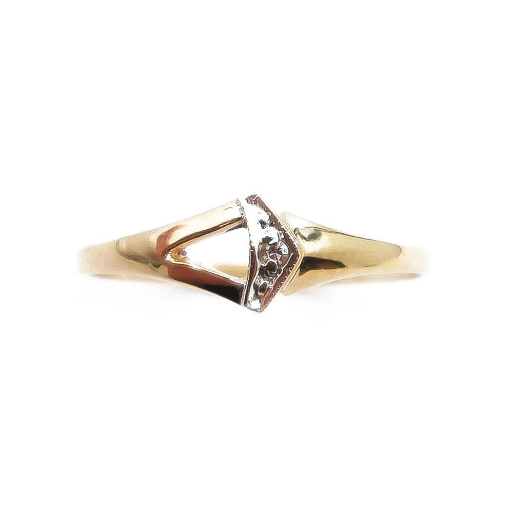Kultainen timanttisormus 0.005ct koko 18 #1