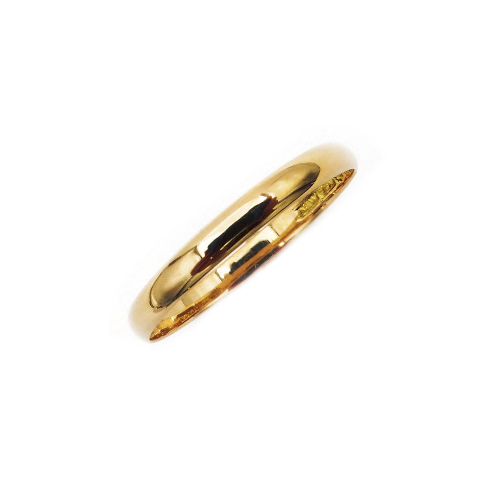 18k kultainen sileä kihlasormus 22- mm  v.-42 #1