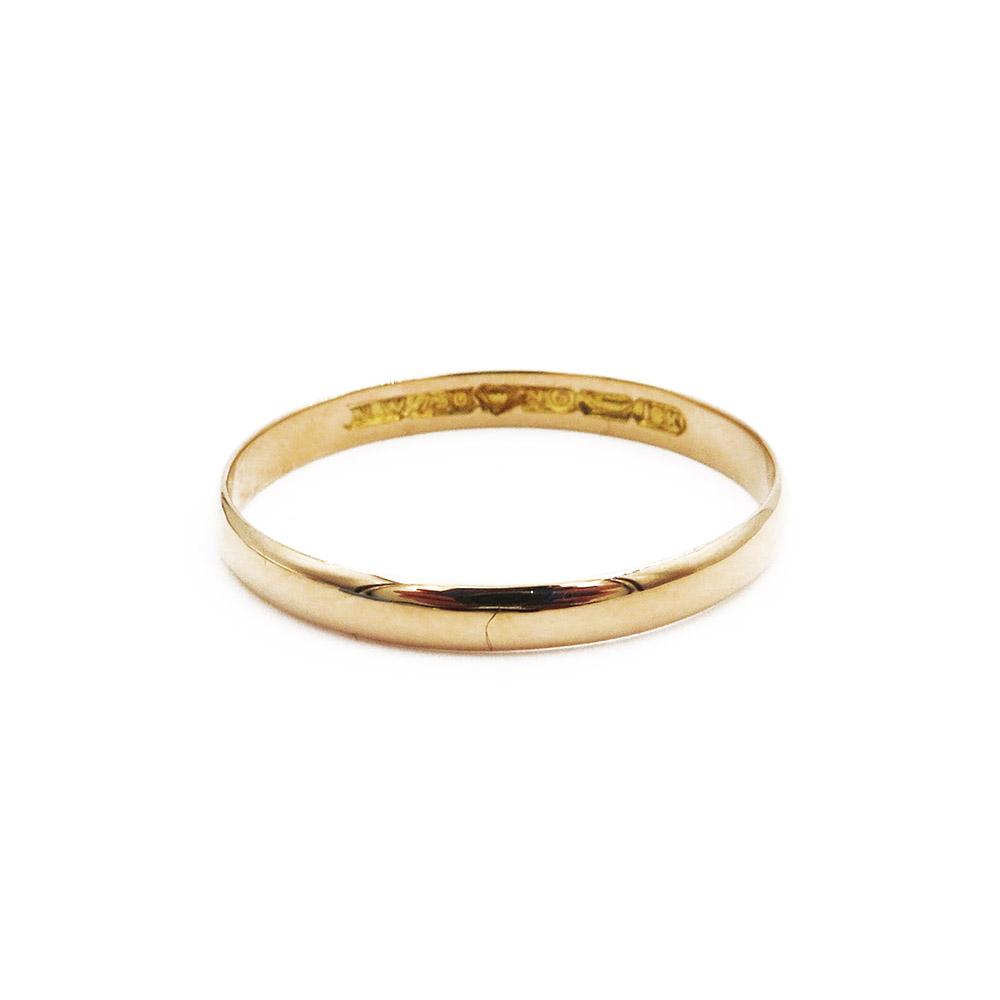 18k kultainen sileä kihlasormus 22- mm  v.-42 #2