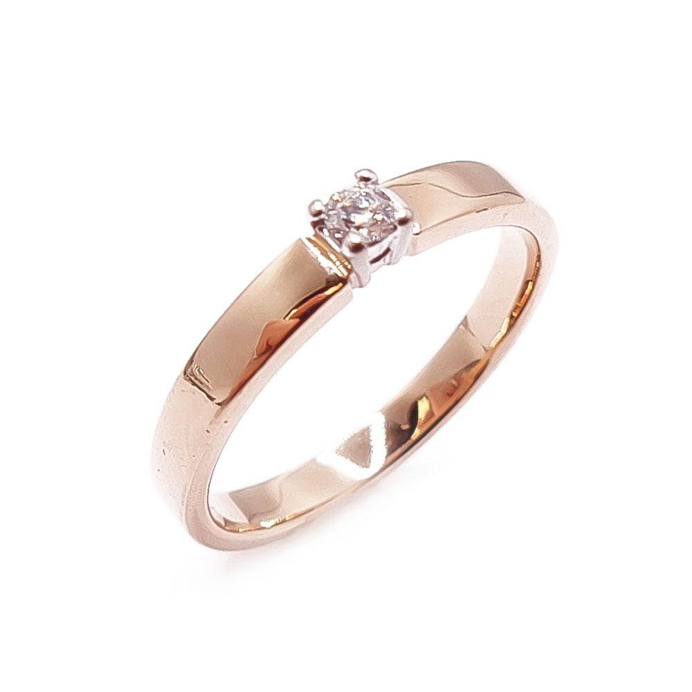 Kultainen timanttisormus 16mm 0,05ct #0