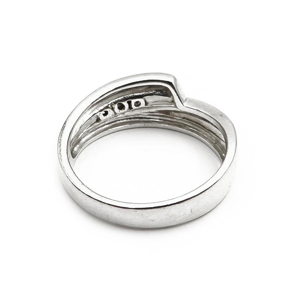 Hopeinen sormus zirkoneilla 19,25mm #2