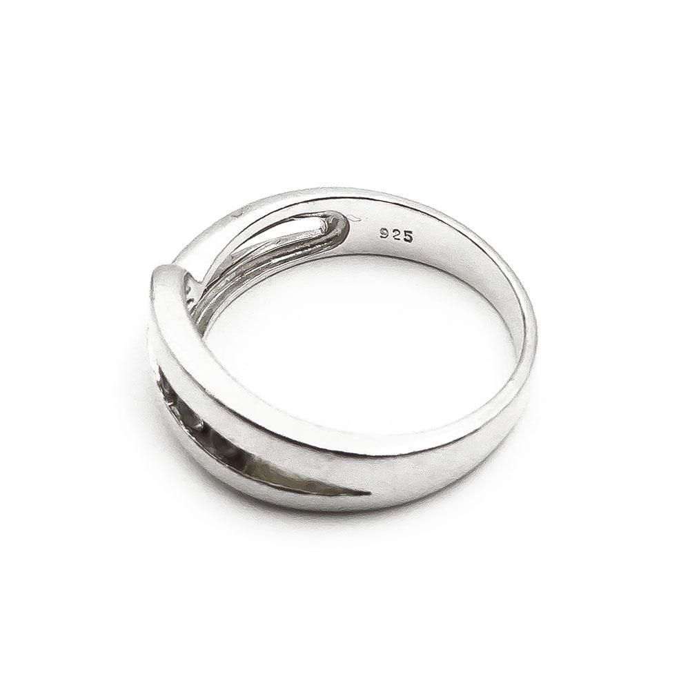 Hopeinen sormus zirkoneilla 19,25mm #3
