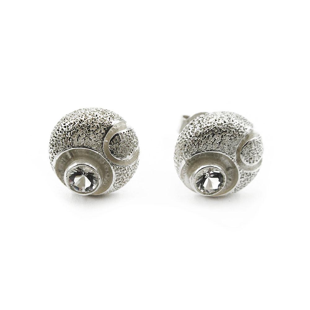 Finnfeelings kirkaskiviset hopeakorvakorut 9,5mm tappi #0