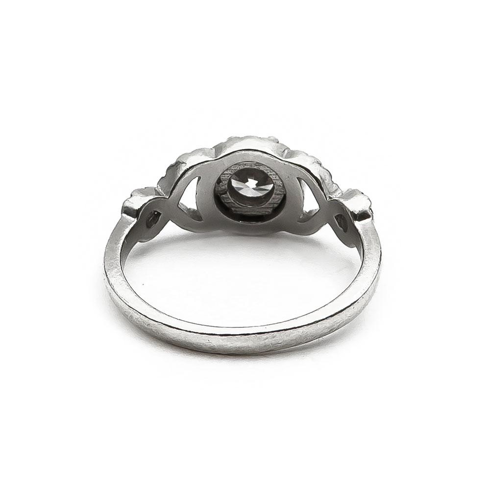 Hopeinen sormus zirkoneilla 19mm #2