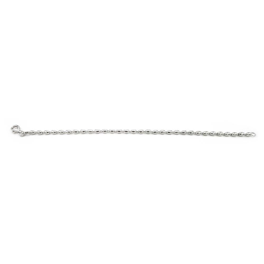 Hopeinen oliiviranneketju 3mm 19cm #2