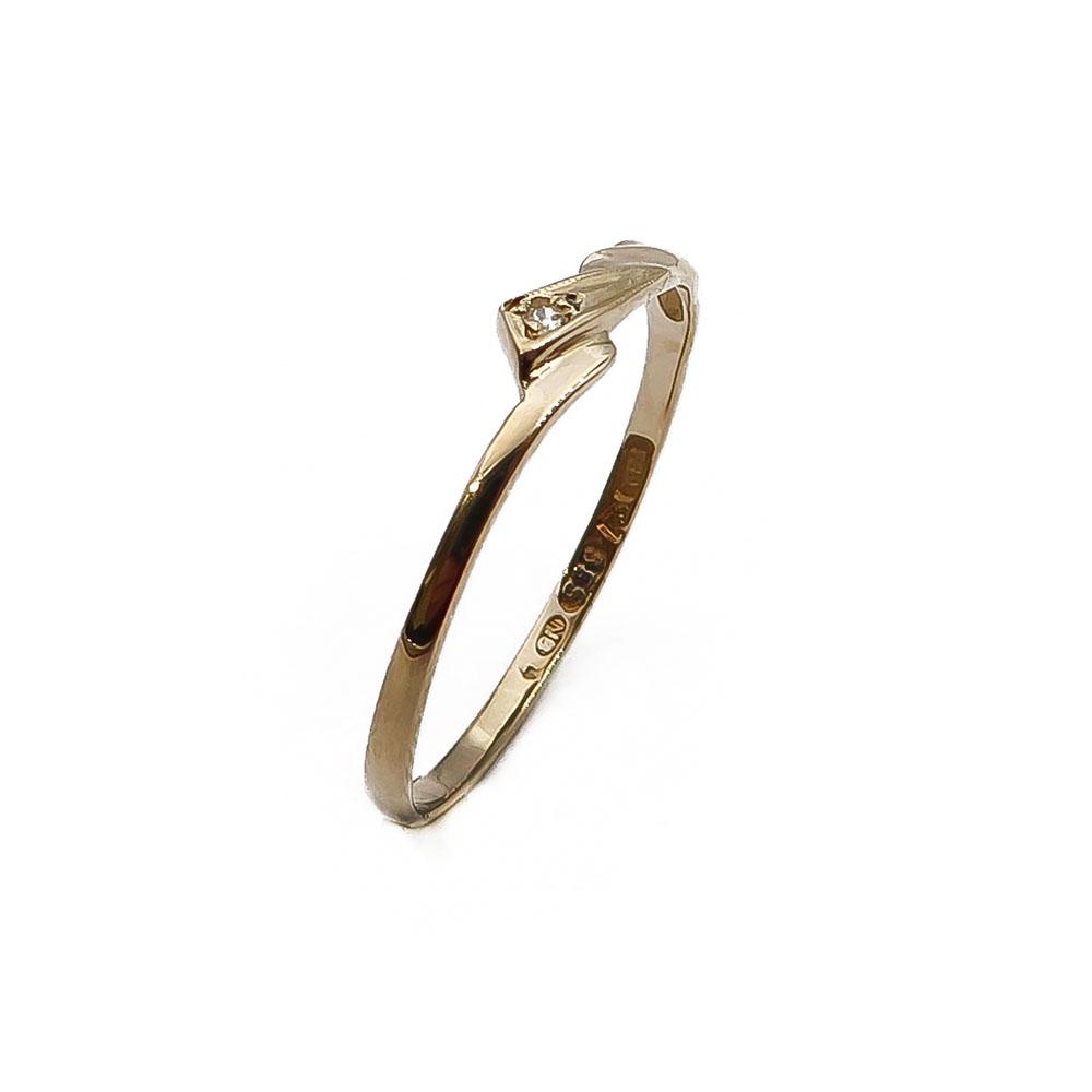 Kultainen timanttisormus 18mm 0,005ct #0