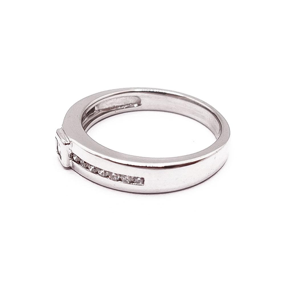 Valkokultainen timanttisormus 16mm v.2011 yht. 0,19ct #3