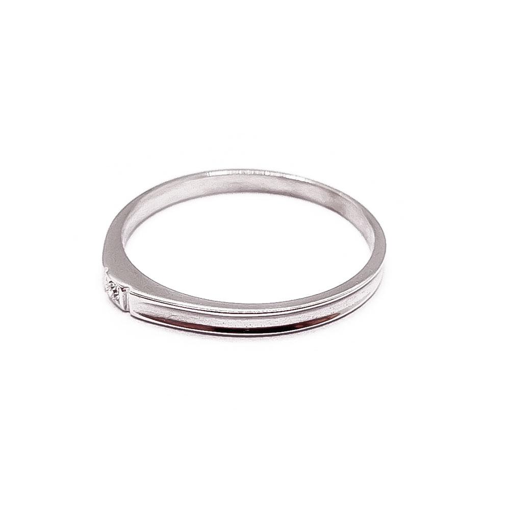 Valkokultainen timanttisormus 0,01ct 16,5mm v.-79 #3