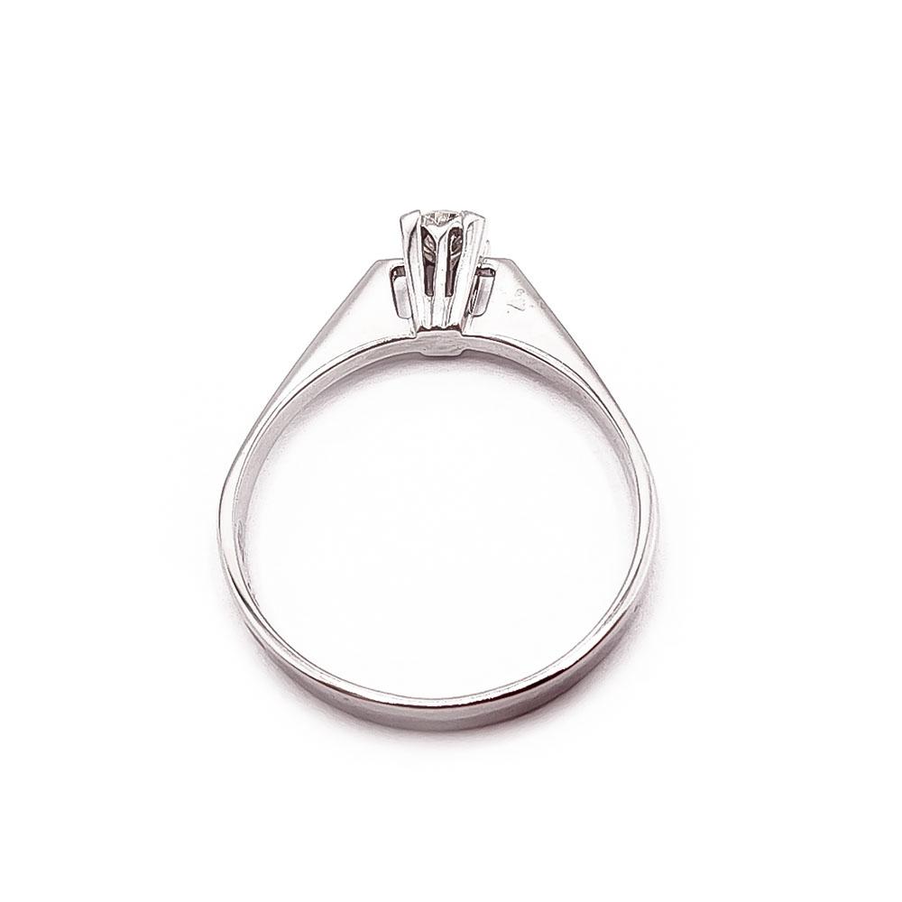 Kellomiehet Oy 18K valkokultainen timanttisormus 0,20 ct, 18,5 mm, 1967 #2 Kultatukku.fi