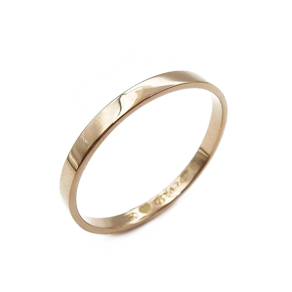18k Kalevala 2,6mm Flakkasormus 21,5mm #0