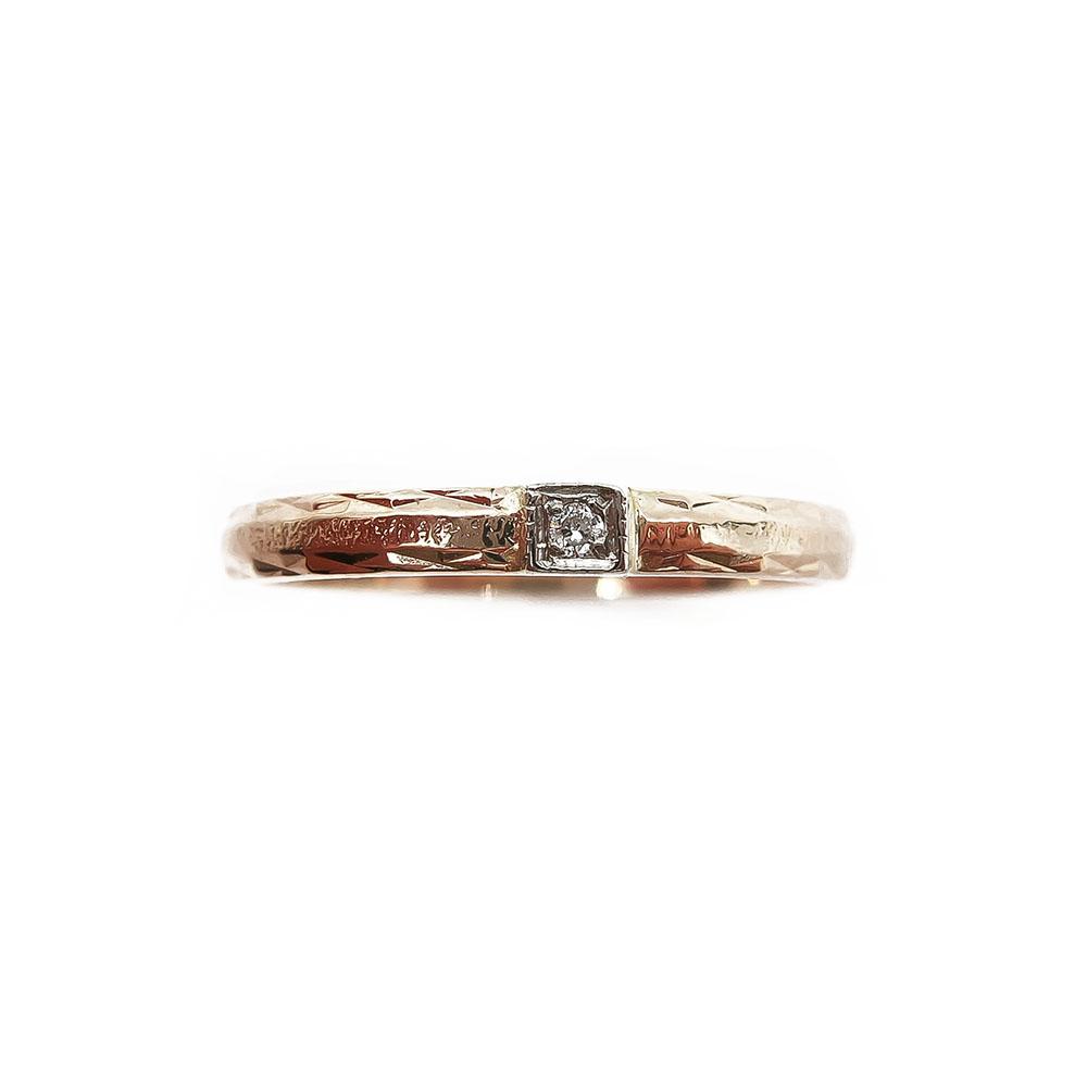 Kuvioitu timanttisormus 0,005ct 17mm #1