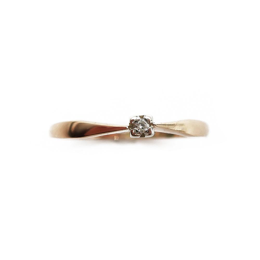 18k Timanttisormus 0,005ct 16,25 v.-78 #1