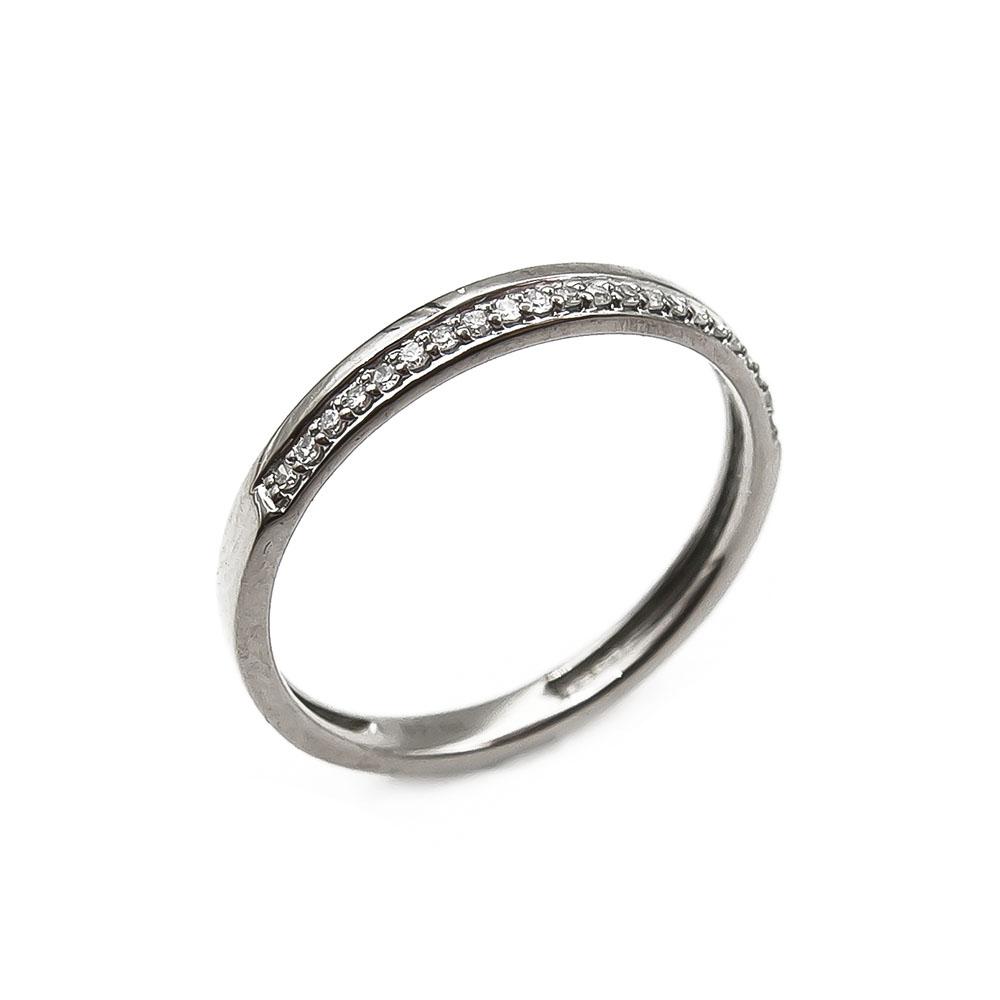Valkokultainen timanttirivisormus 20x 0,003ct 16mm #0