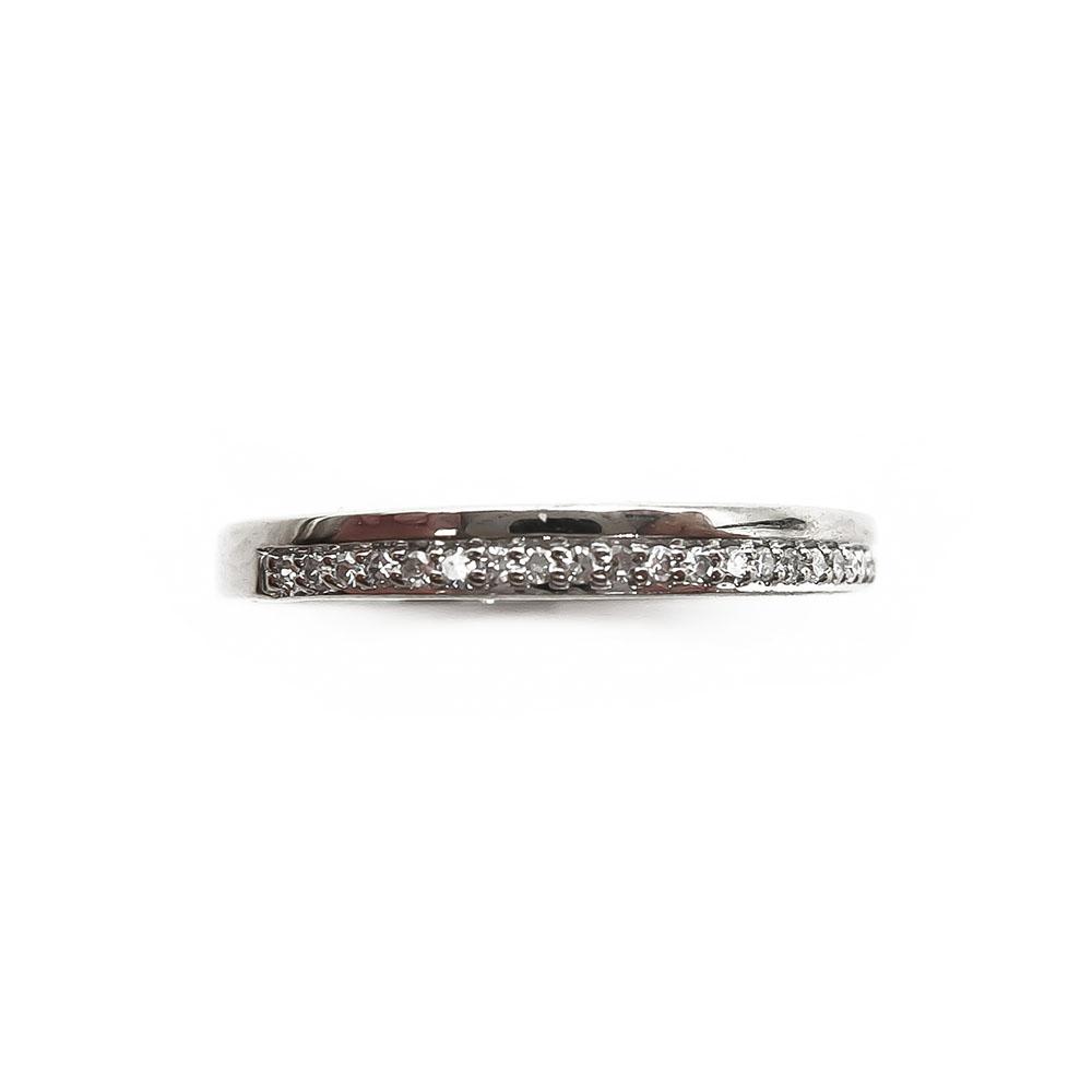 Valkokultainen timanttirivisormus 20x 0,003ct 16mm #1