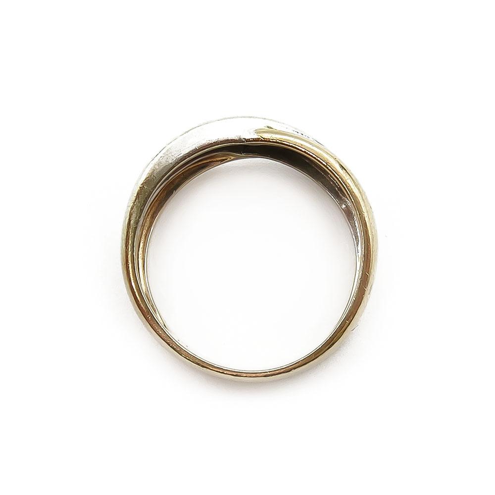 Timanttisormus 0,09ct valkokultaistutuksella 17mm #2