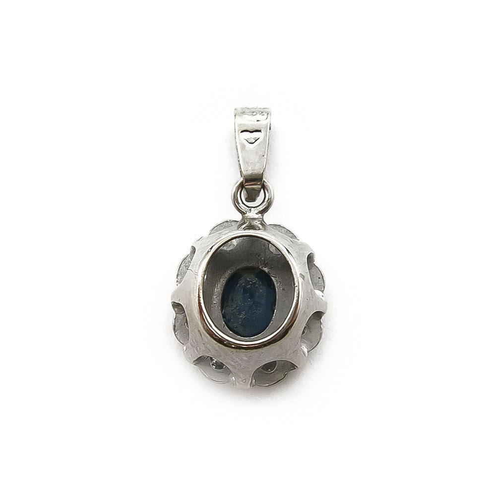 Valkokultainen timantti diana sinisafiiririipus 0.04ct #1