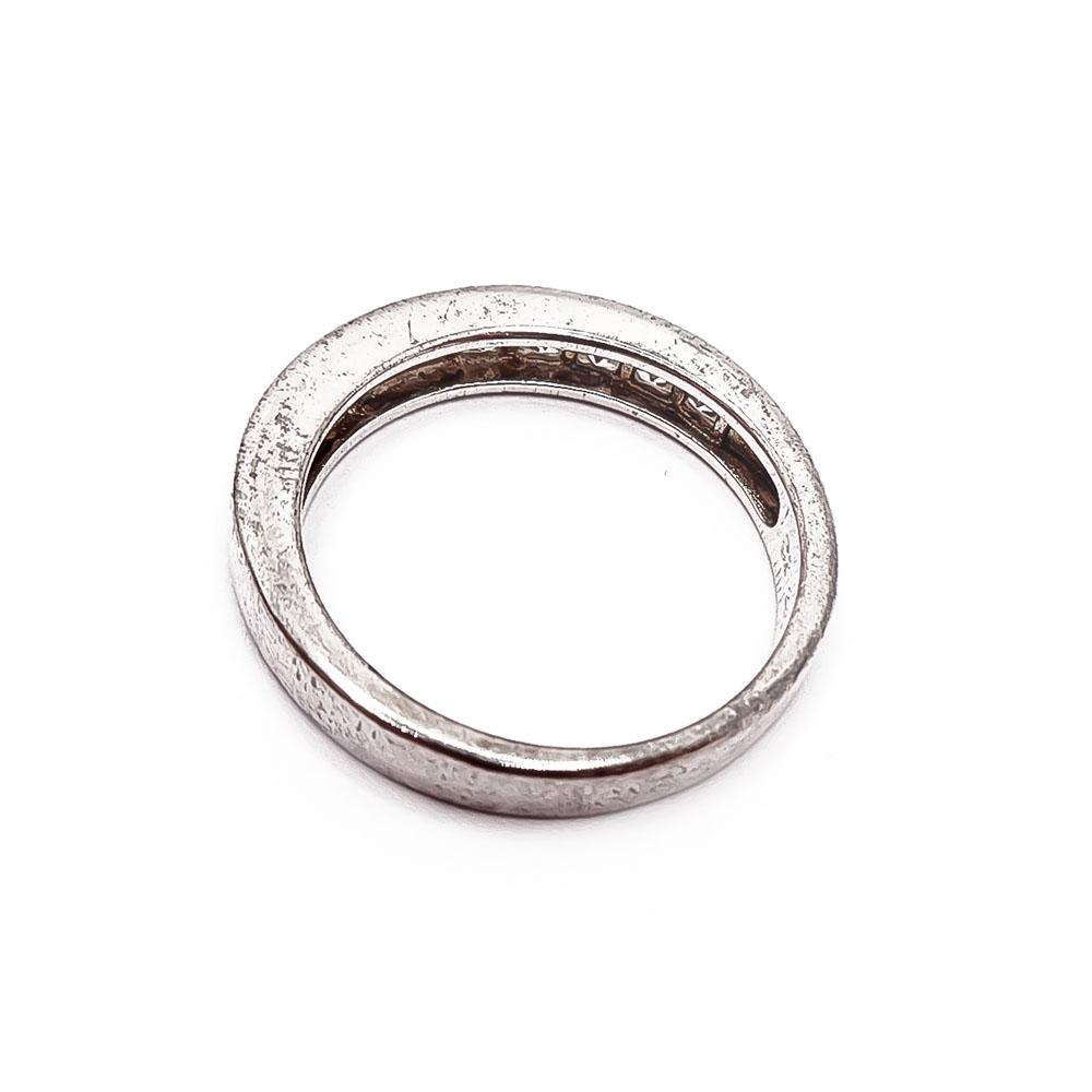 Hopeinen sormus cz 18.5mm #2