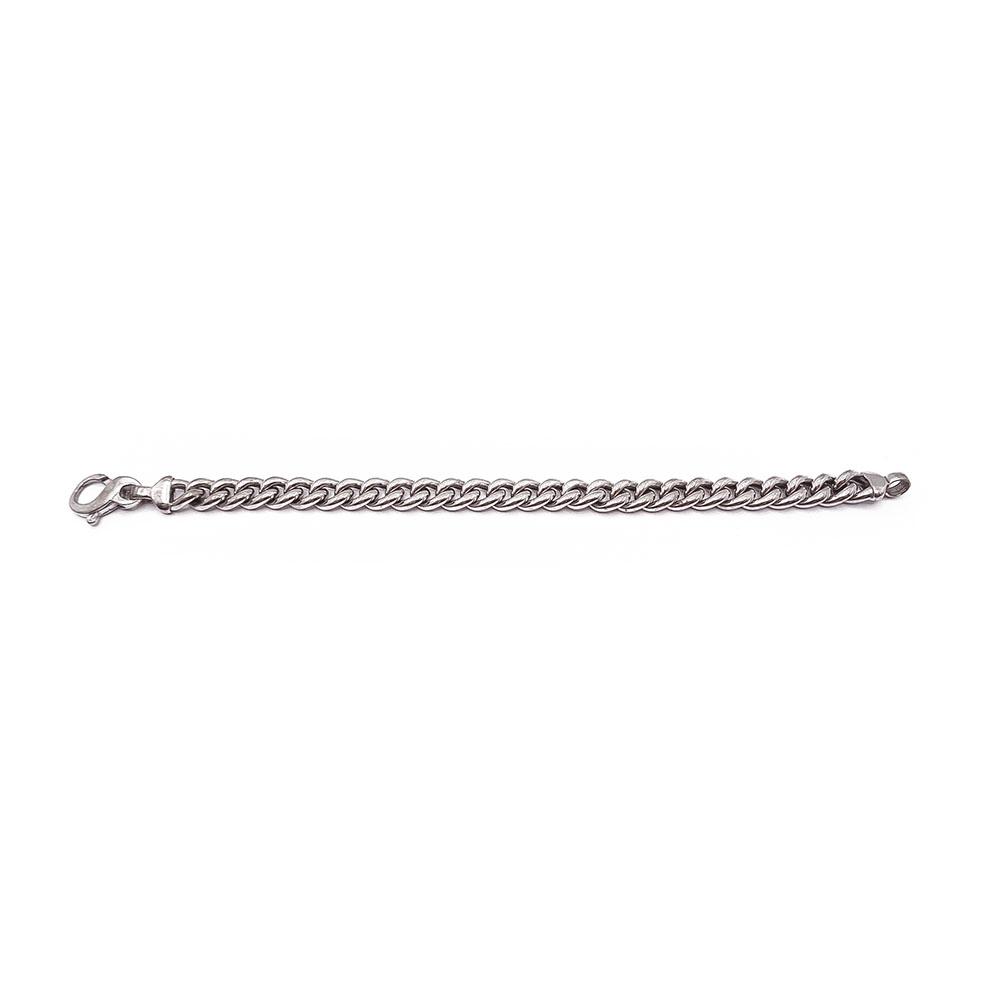Hopeinen panssariranneketju 20cm #1