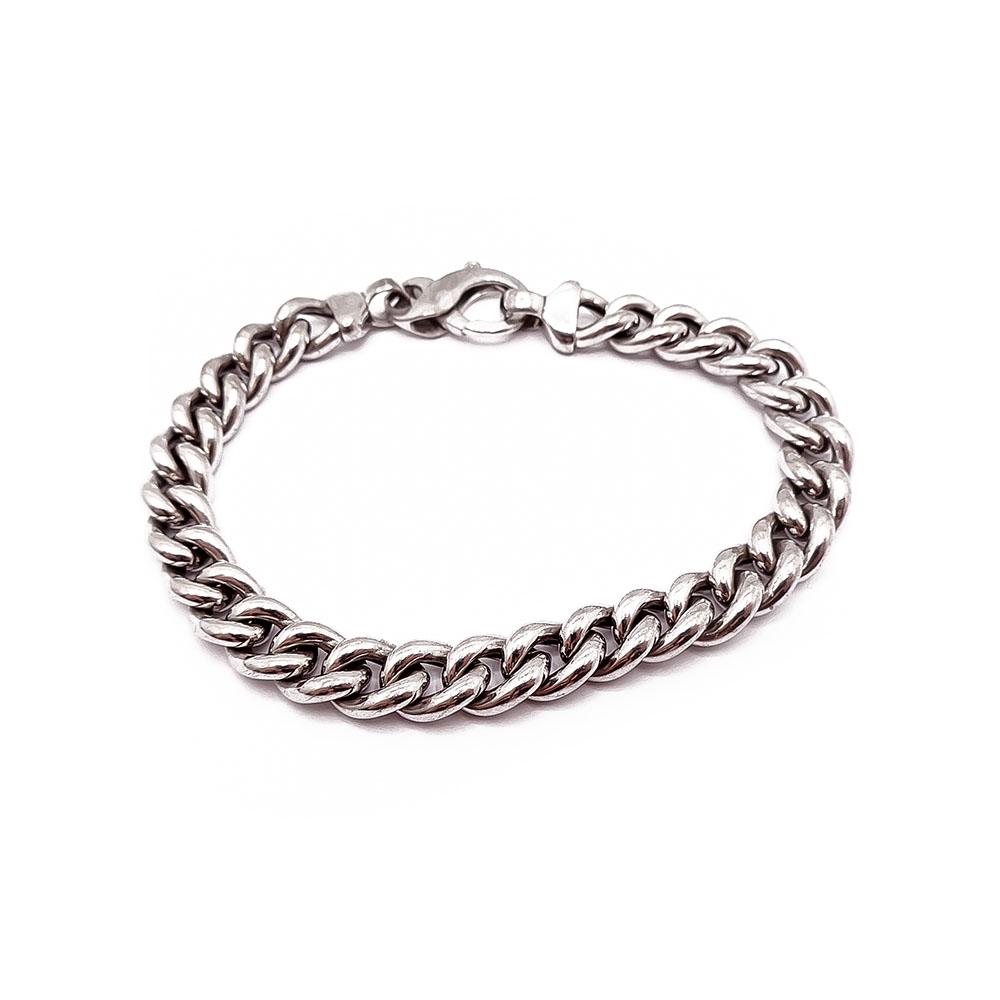 Hopeinen panssariranneketju 20cm #0