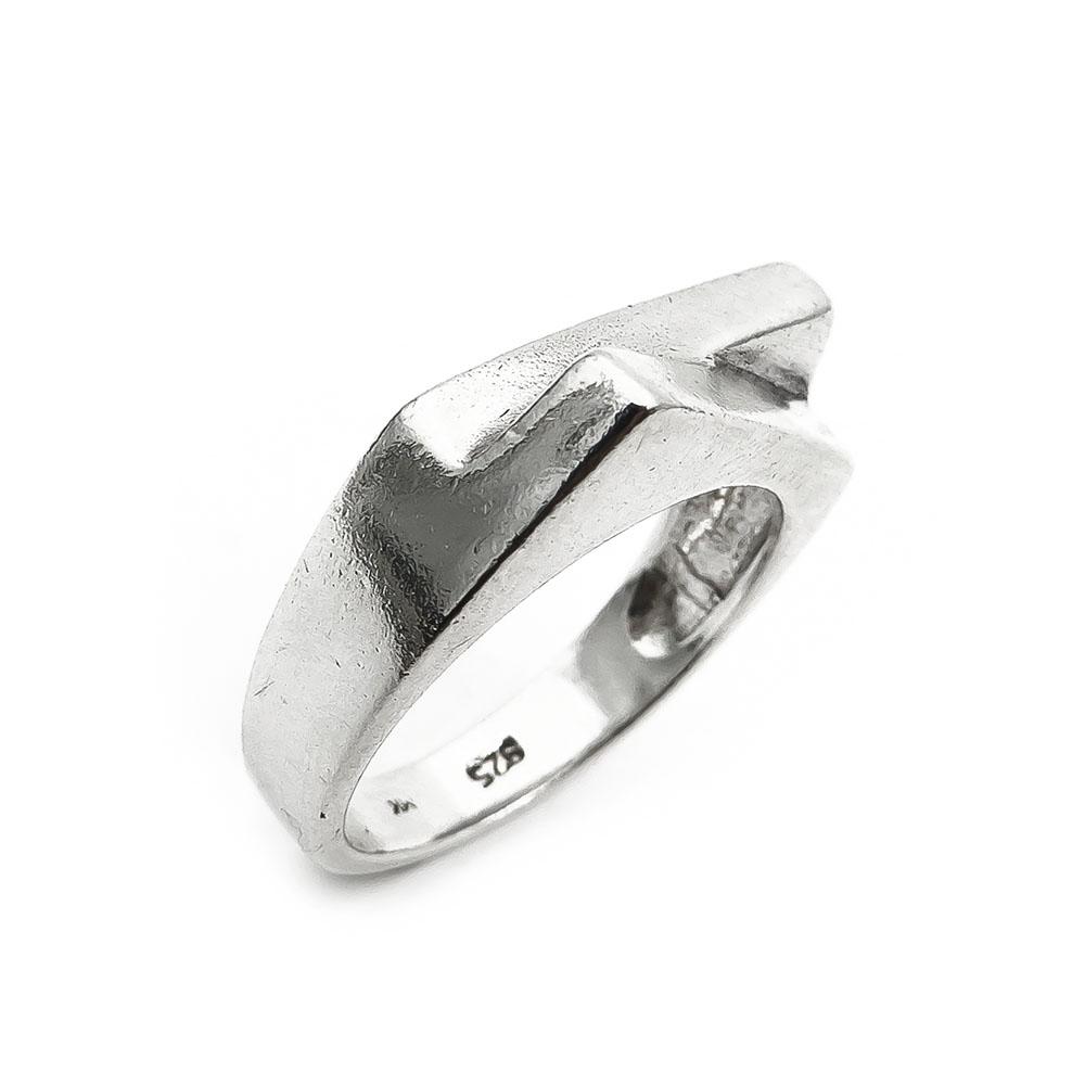 Hopeinen sormus 18mm MK #0
