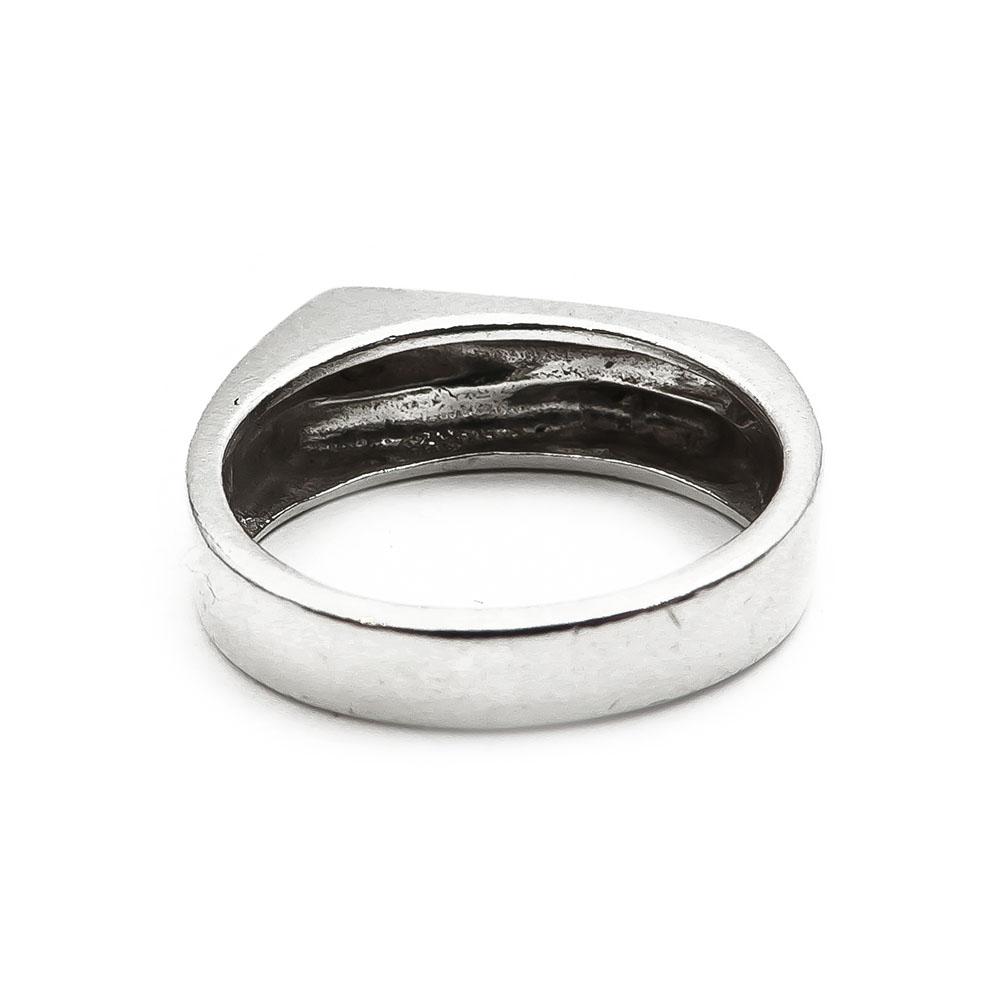 Hopeinen sormus 18mm MK #2