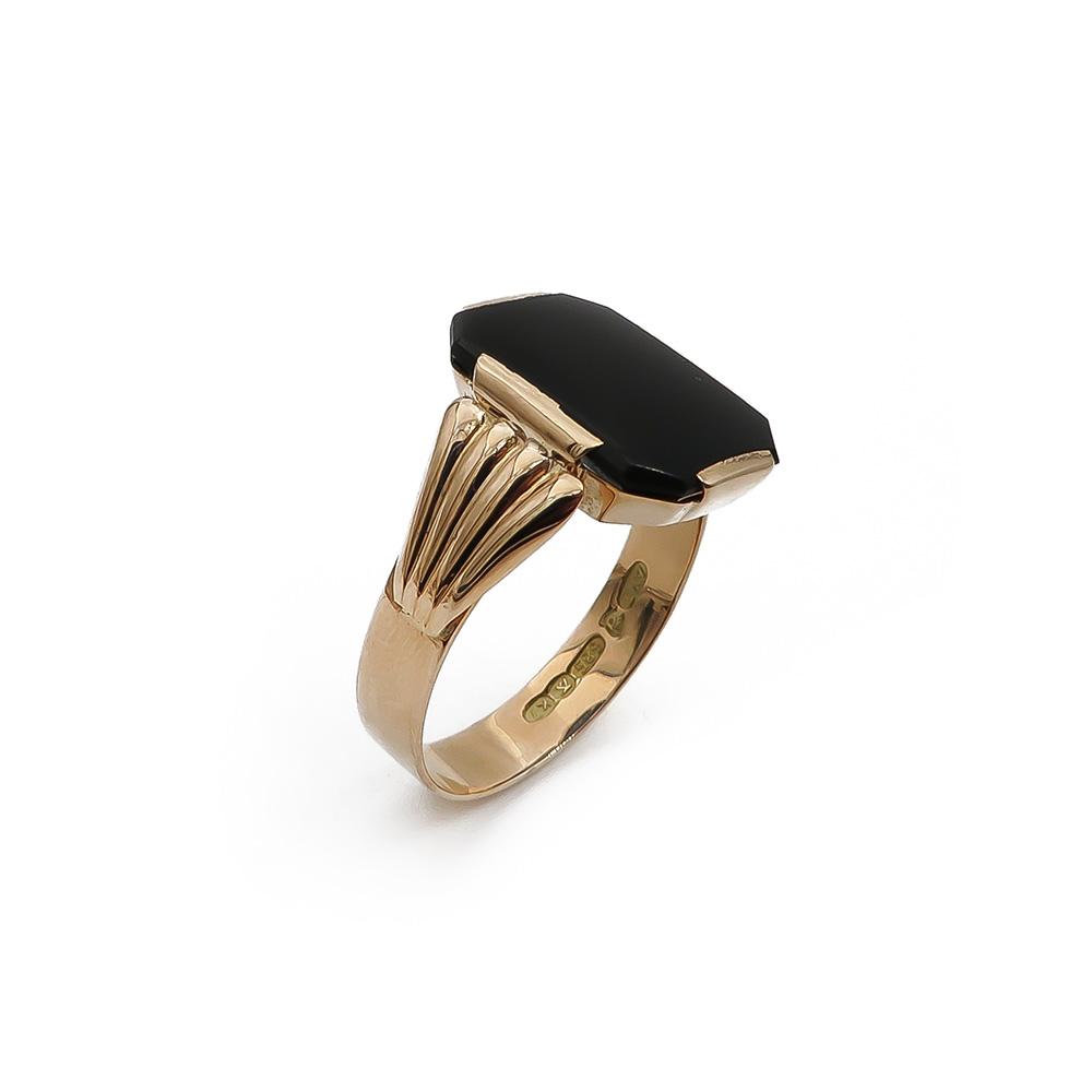Kultainen onyx sormus 20,75mm v.-59 ON:la #0