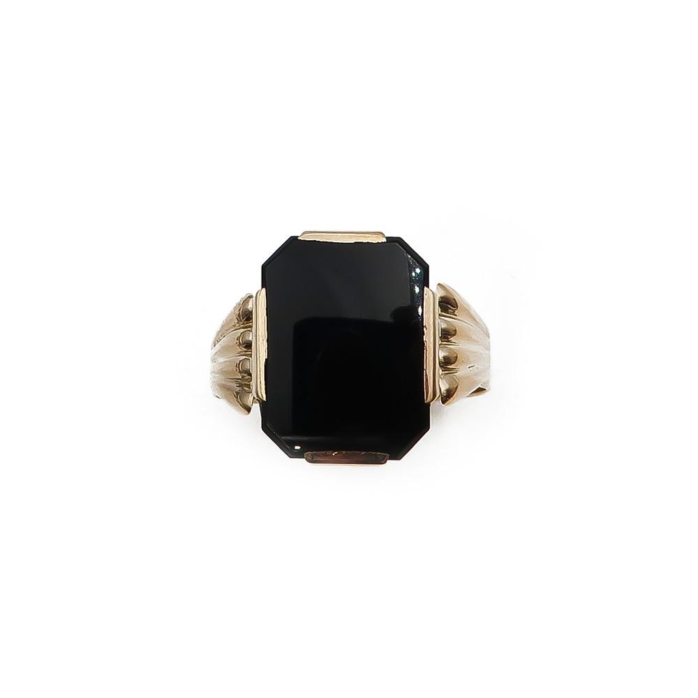Kultainen onyx sormus 20,75mm v.-59 ON:la #2