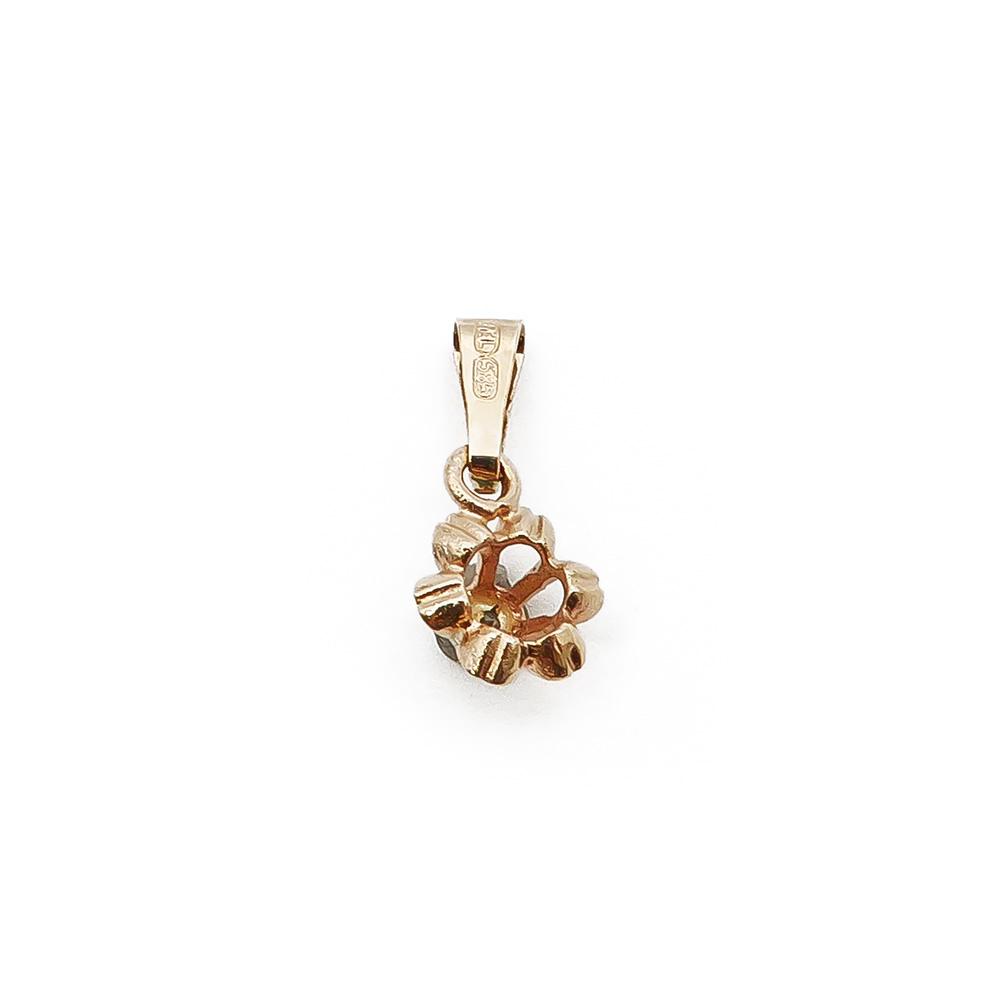 Kultainen kukkatimantti riipus 0,005ct VEL #2