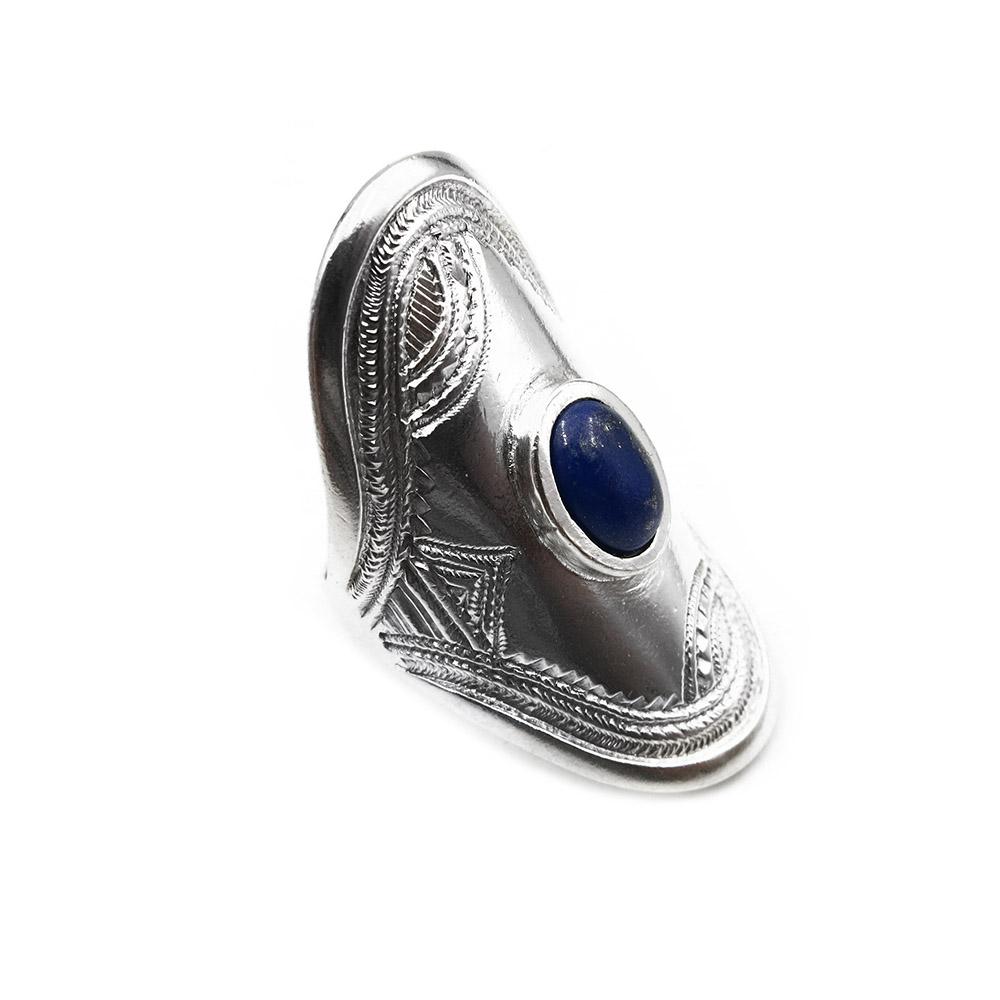 Näyttävä hopeasormus lapislazuli koko 16,75 #2