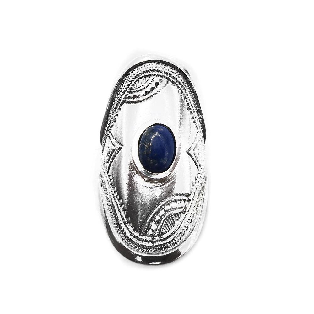 Näyttävä hopeasormus lapislazuli koko 16,75 #1