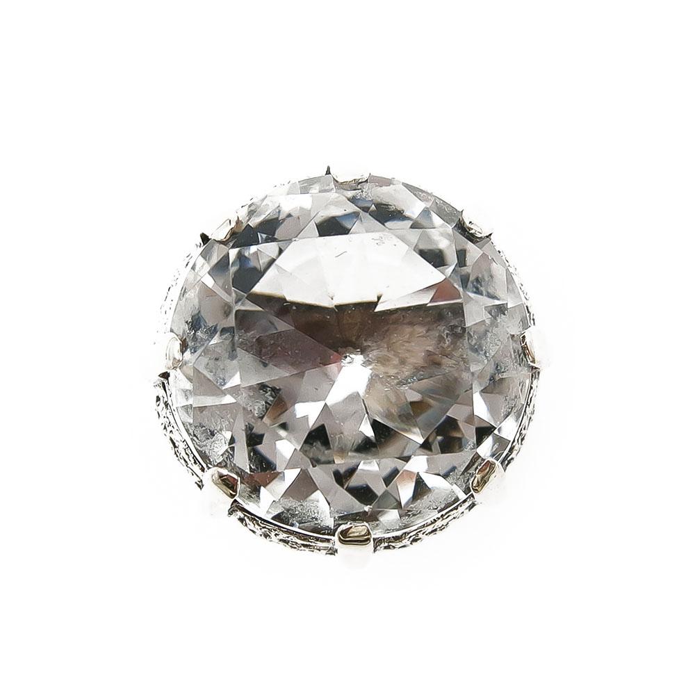 Kirkaskivellinen vintagesormus 17,5mm v.-70 #1