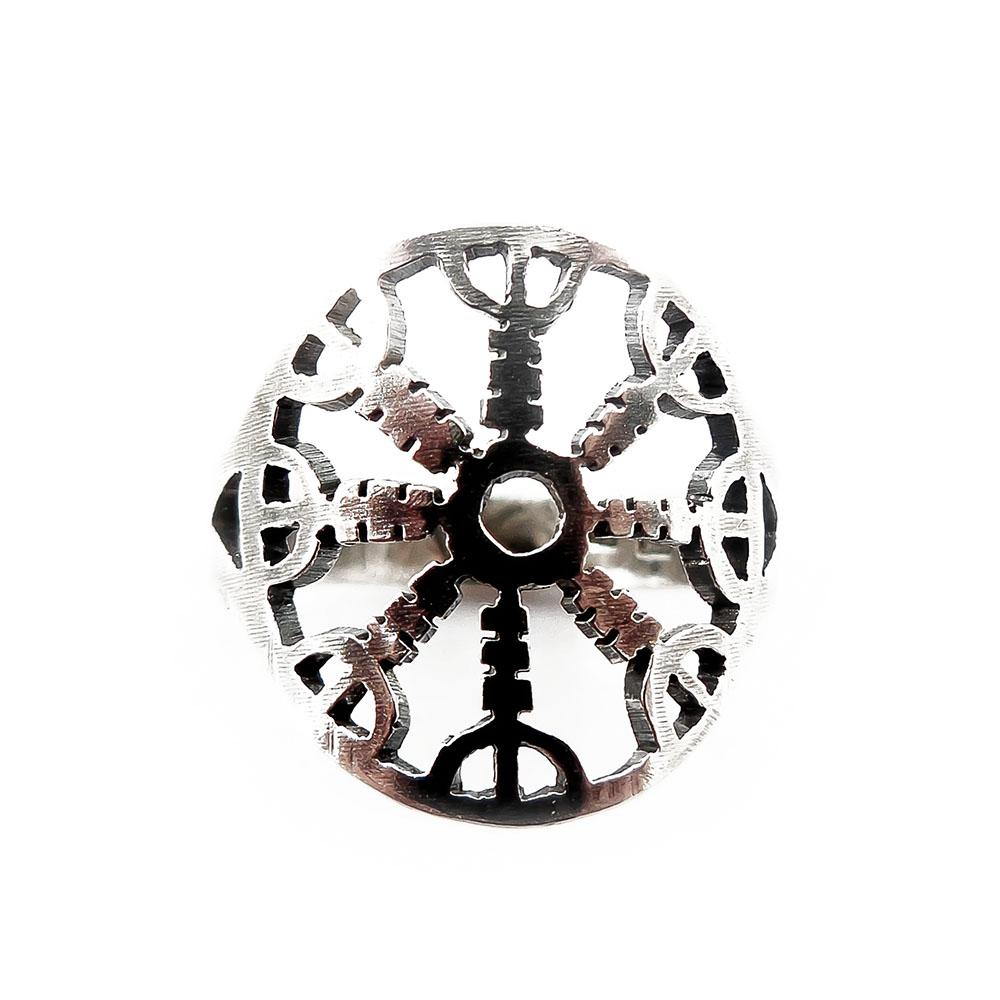 Hopeinen sormus, 17 mm #2