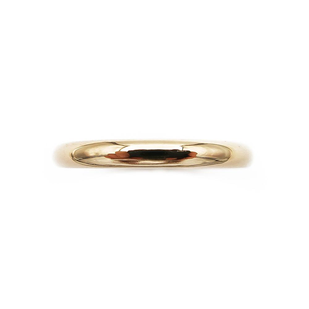 Kultainen sormus 2.5mm 21,25mm, puolipyöreä 18k v.1946 #1