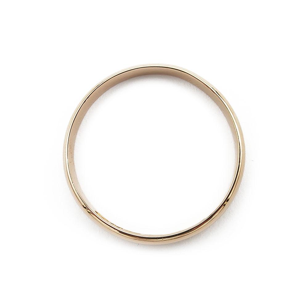 Kultainen sormus 2.5mm 21,25mm, puolipyöreä 18k v.1946 #2