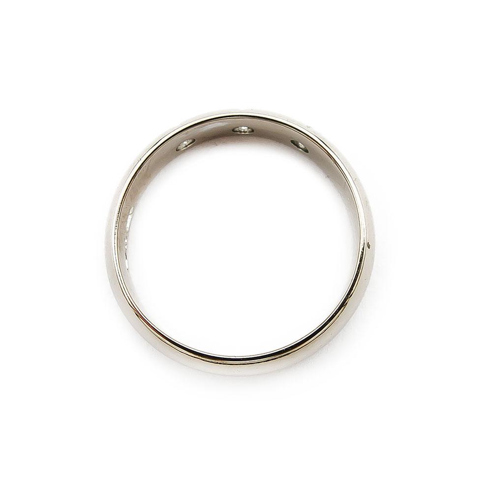 Valkokultainen timanttisormus 0.06ct 14,75mm,puolipyöreä 18k #2