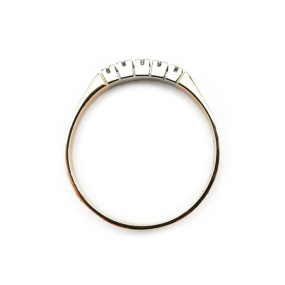 Kultainen flakka timanttisormus 0.025ct 19,0mm 18k v.-78 #2