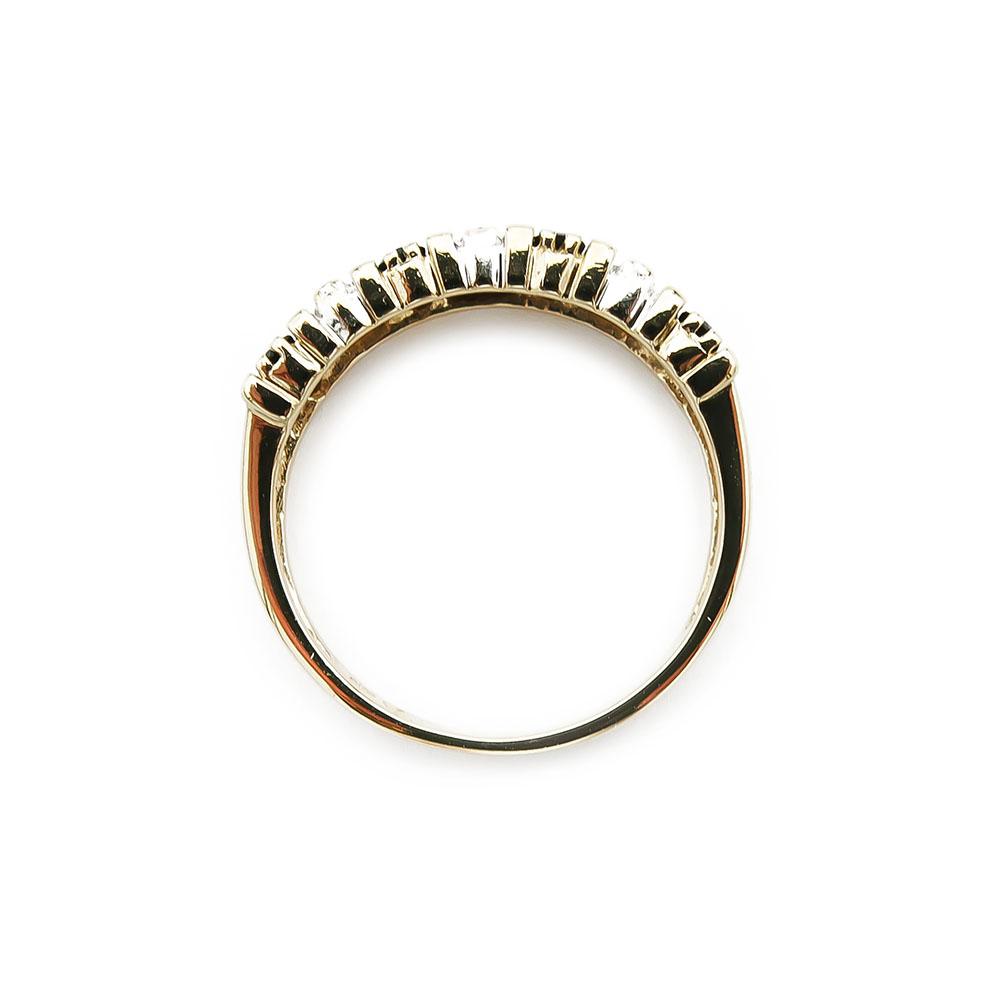 Kultainen safiiri timanttisormus 0.02ct 17,5mm #2