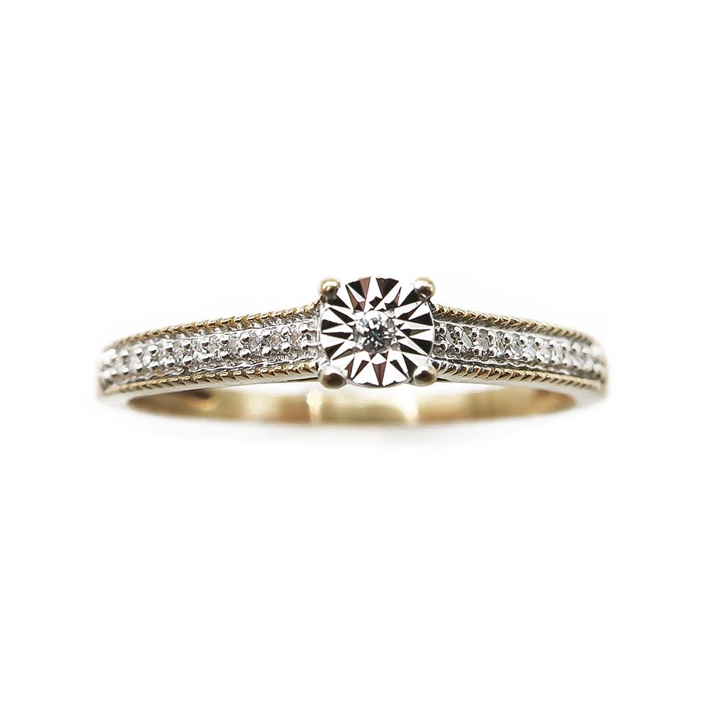 Timanttisormus 0,04ct, koko18 #1