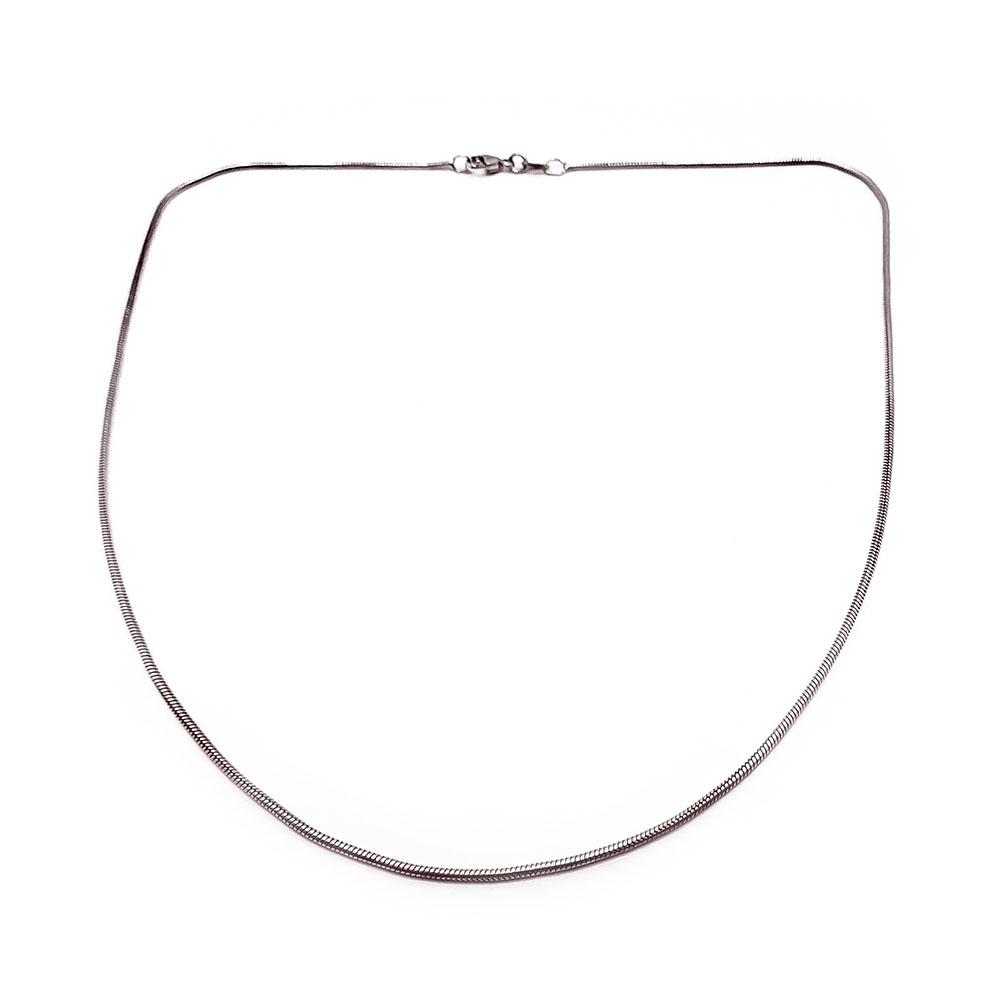 Hopeinen käärmeketju 42cm #0