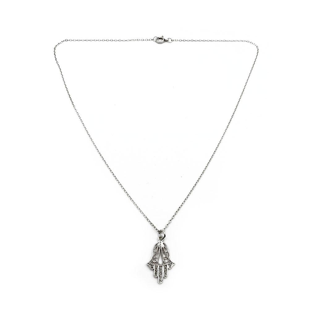 Fatiman käsi / hamsa-riipus 43cm ankkuriketjulla #1