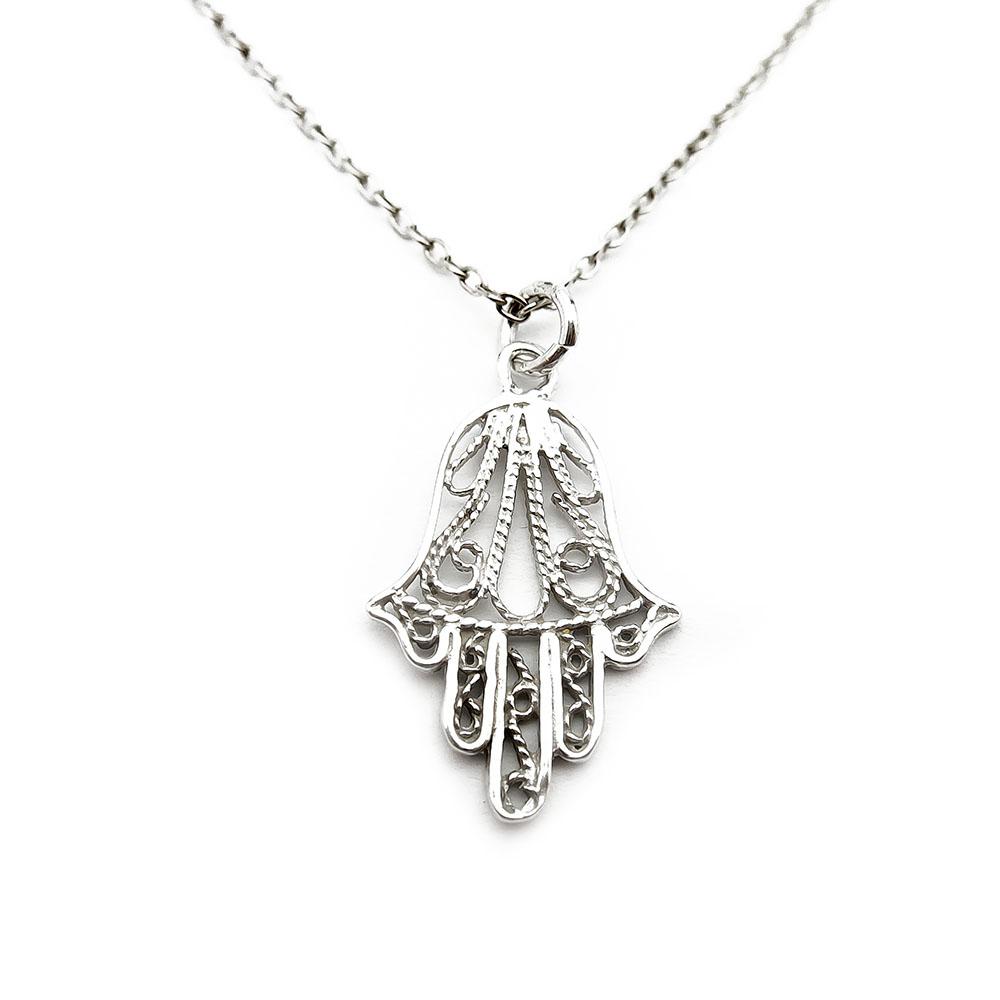 Fatiman käsi / hamsa-riipus 43cm ankkuriketjulla #0