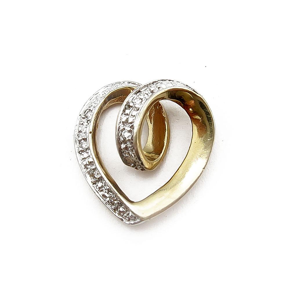 Sydänriipus timanteilla 0,03ct #0